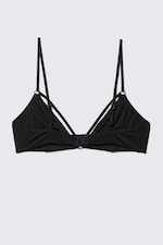 Black - Soft Strap Triangle Bra - 1