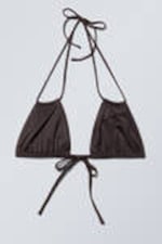 Dark Brown - Breeze Tie Bikini Top - 4
