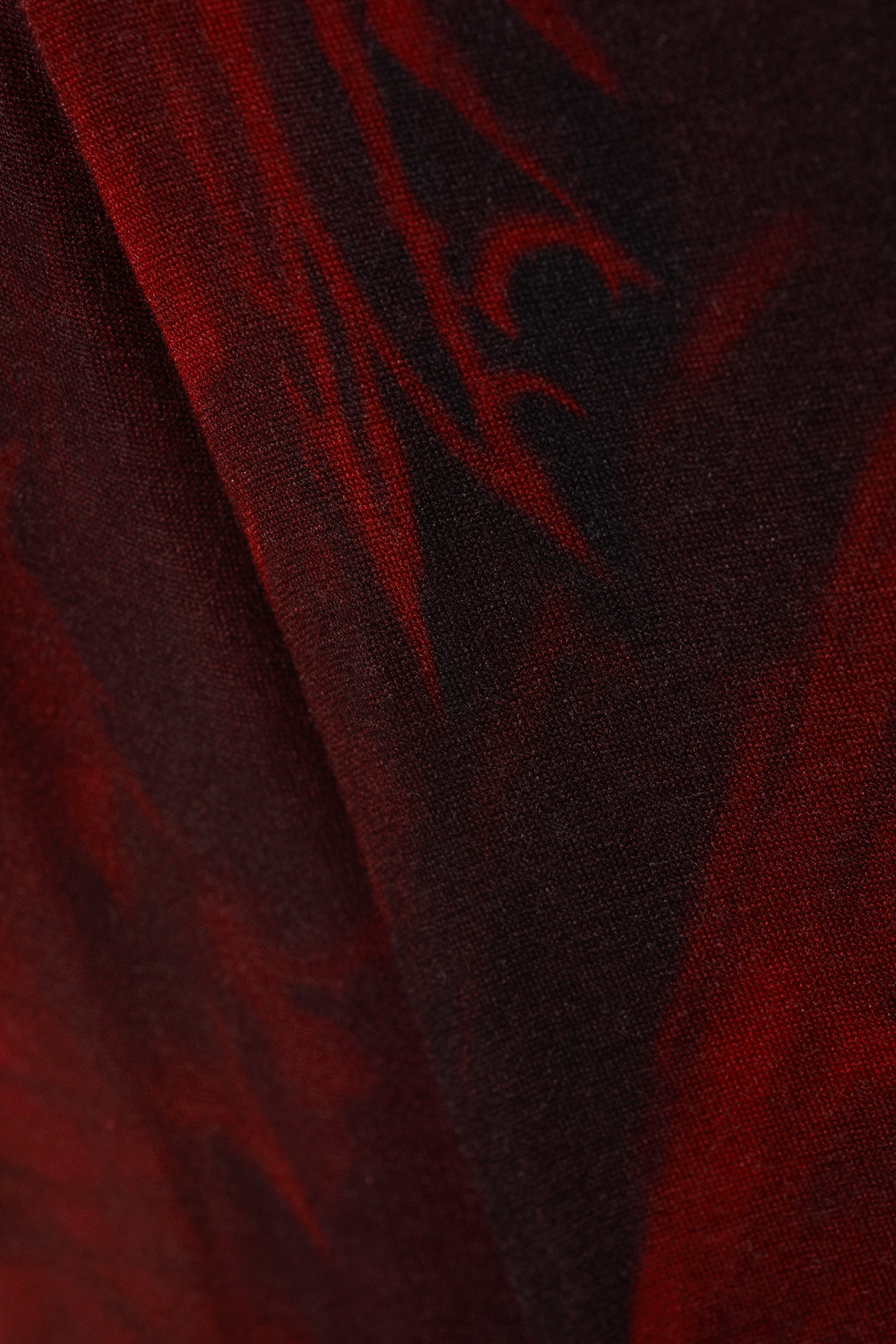 Imprimé dragon rouge foncé - Haut ajusté à manches longues imprimé - 4