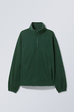Dark green - Sweat demi-zippé en polaire Patrik - 0
