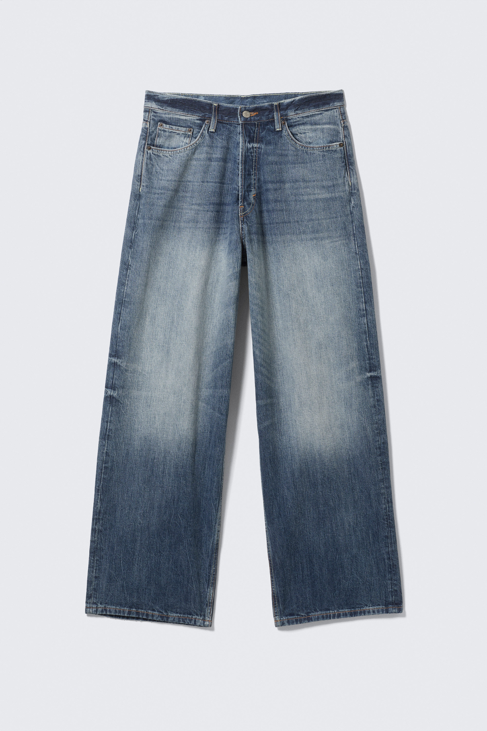 Board Blue - Mellanblå - Astro Loose Baggy Leg Jeans - 6