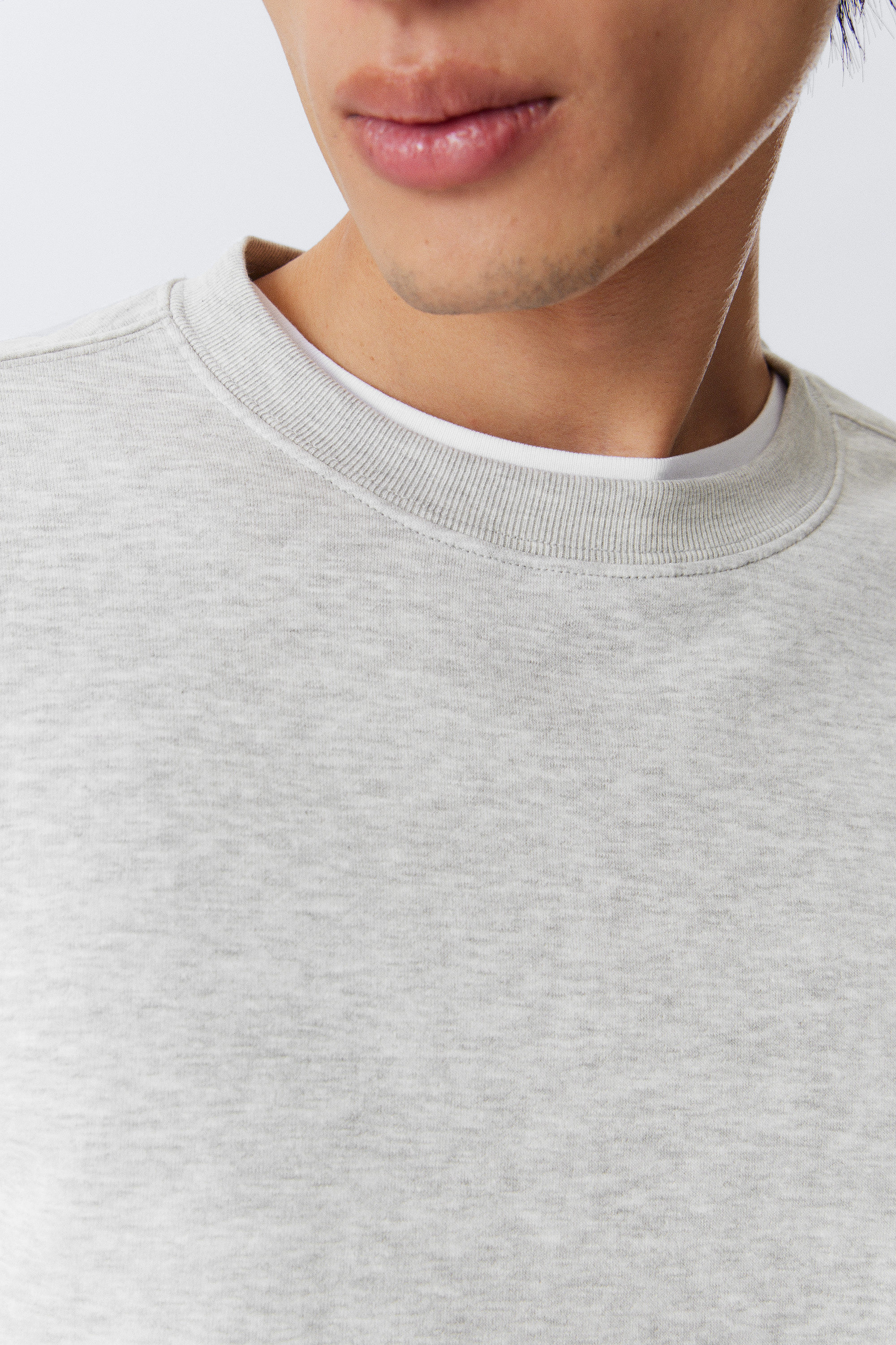 Grau meliert - Klassisches Sweatshirt - 2