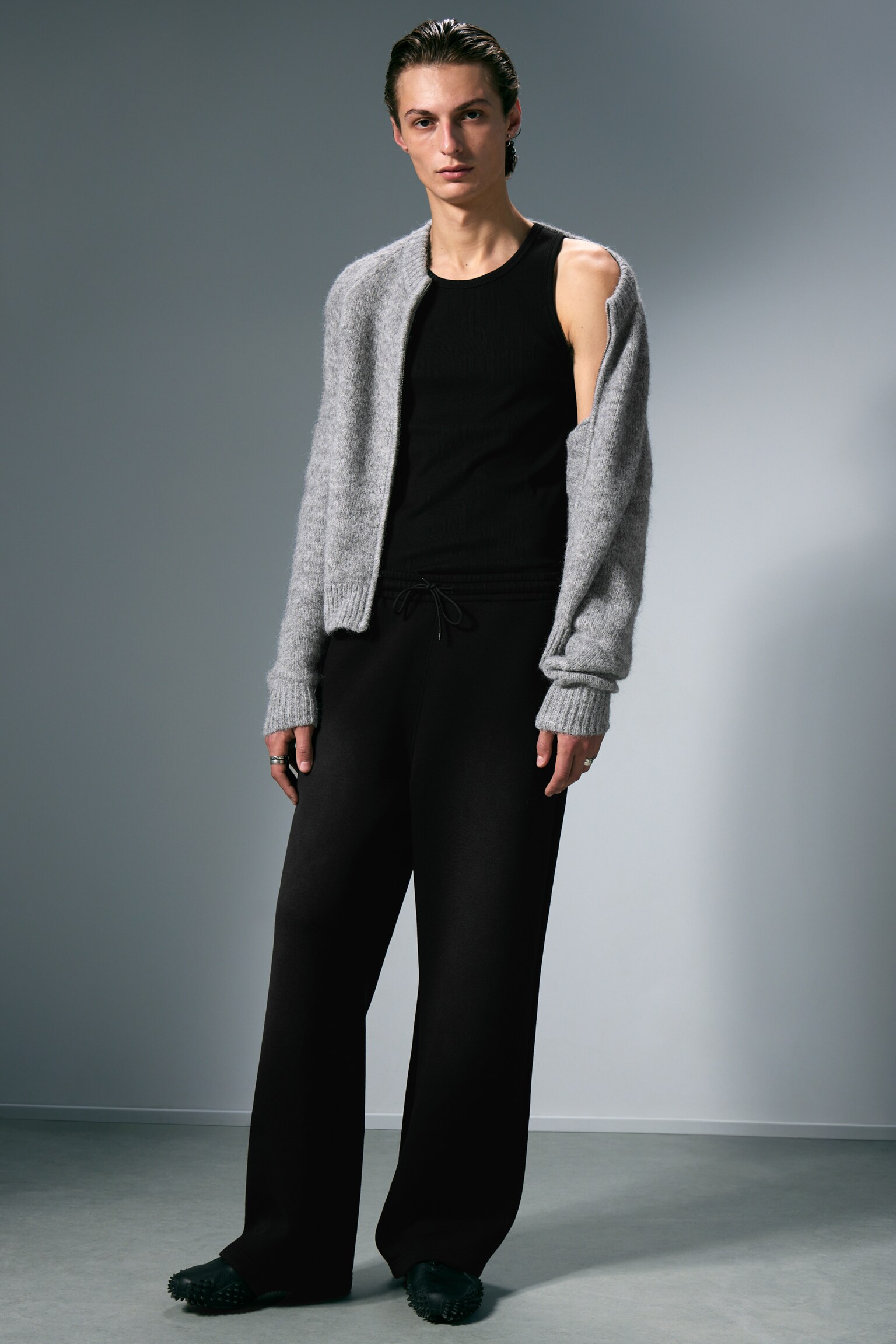 Loose Fit Scuba Sweatpants - tmavě námořnická modrá/Grey Melange/Black/Tmavě hnědá - 1