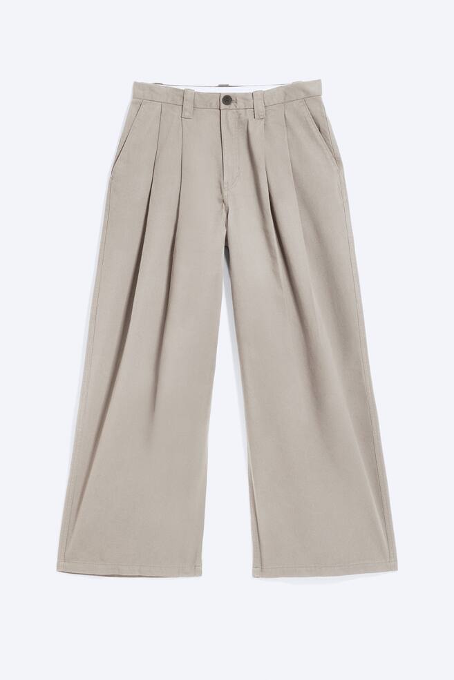Otis baggy chino van twill met plooien - Licht oudtaupe/Donkertaupe/Zacht kakigroen/Zwart - 1