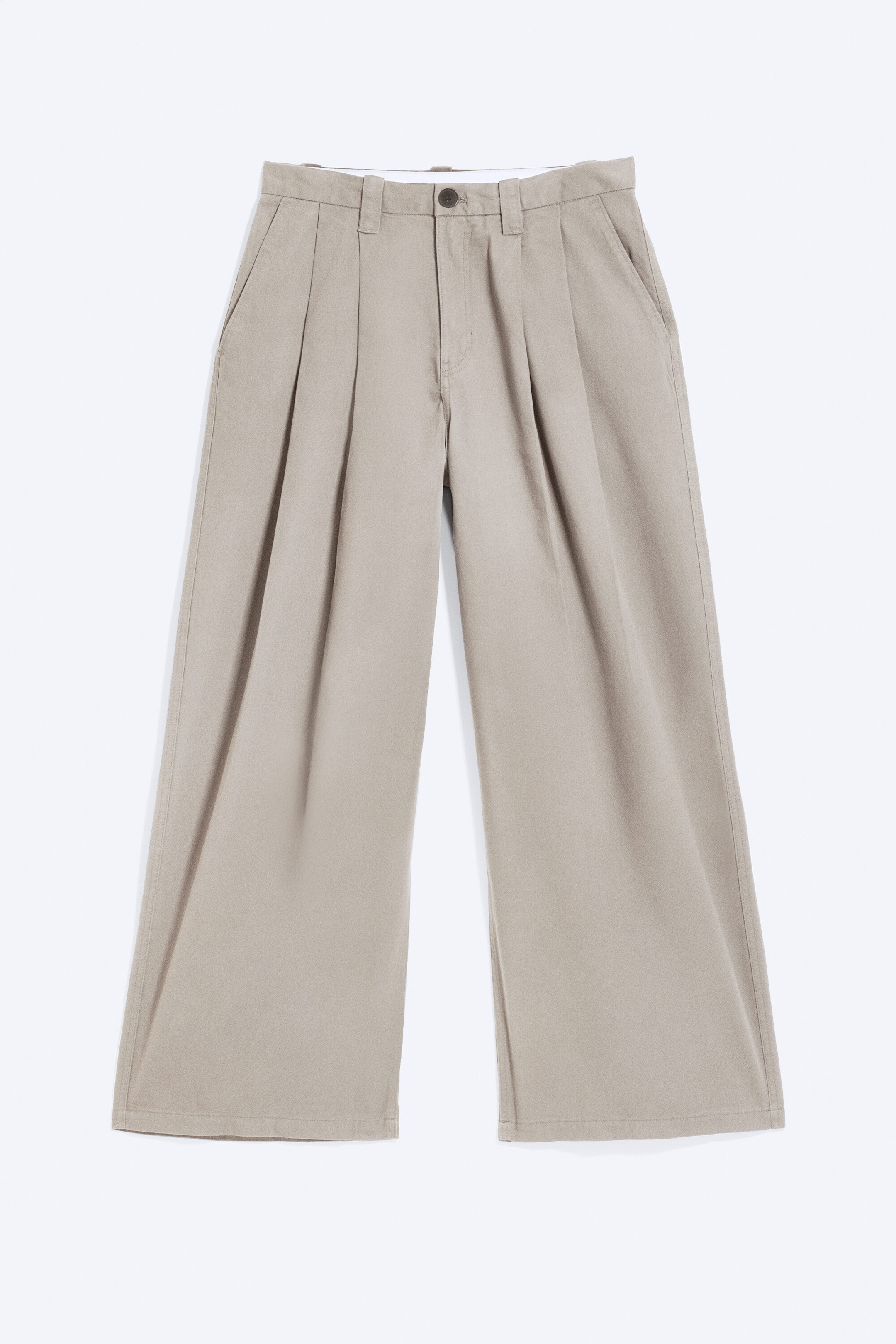 Lys støvet mole - Otis Baggy Plisserte Twill Chinos - 4