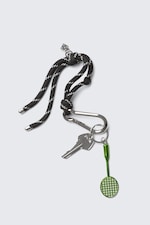 Schwarze Schnur - Schlüsselanhänger mit mehreren Anhängern - 2