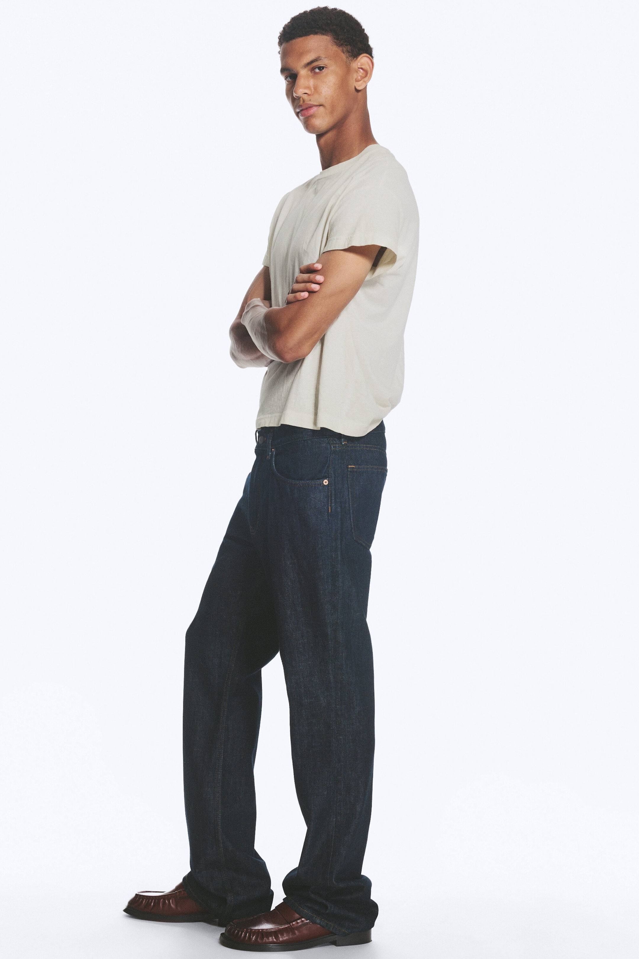 Blue Rinse – Bleu foncé - Jean bootcut décontracté taille mi-haute Mercury - 3
