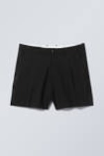 Schwarz - Kurze Anzugshorts - 0