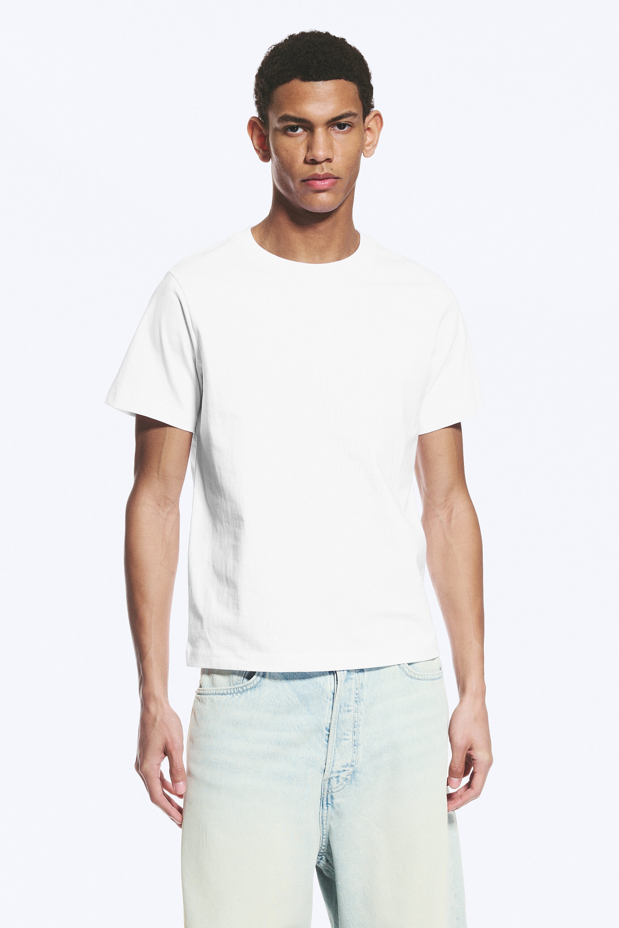 Vit - 3-pack klassisk boxig t-shirt - 2