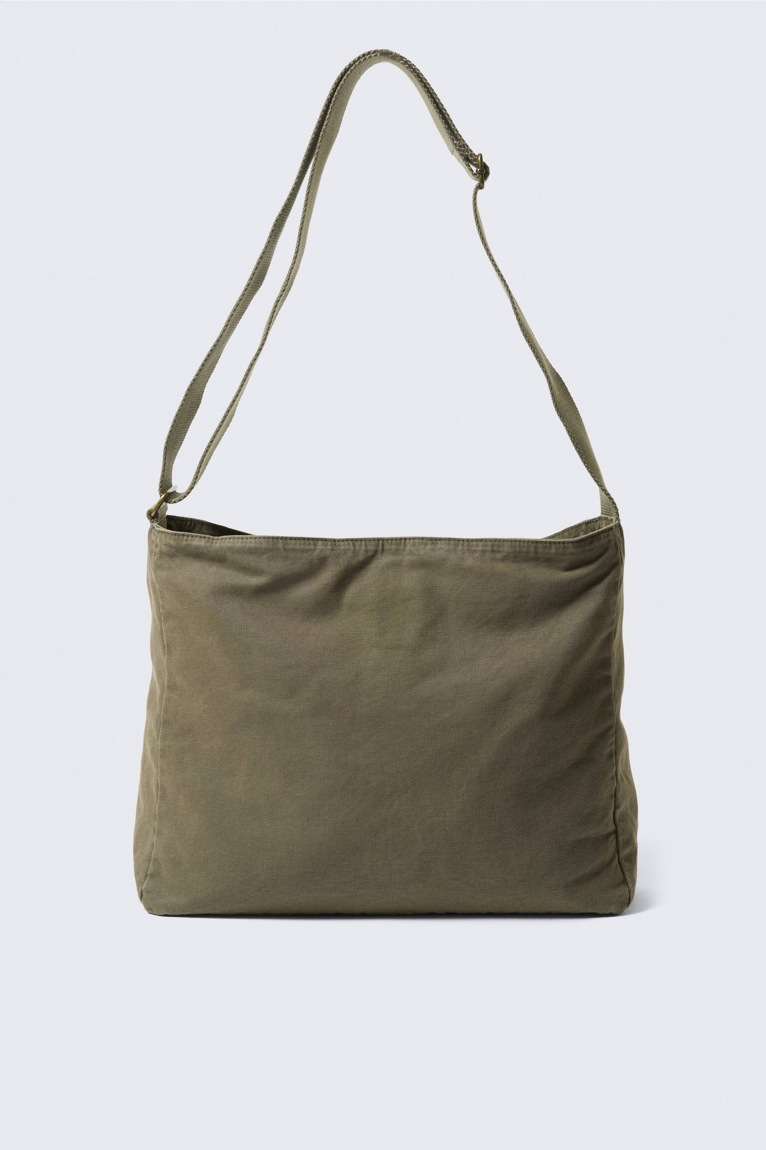 Sac à bandoulière unisexe en toile-Vert kaki - 2