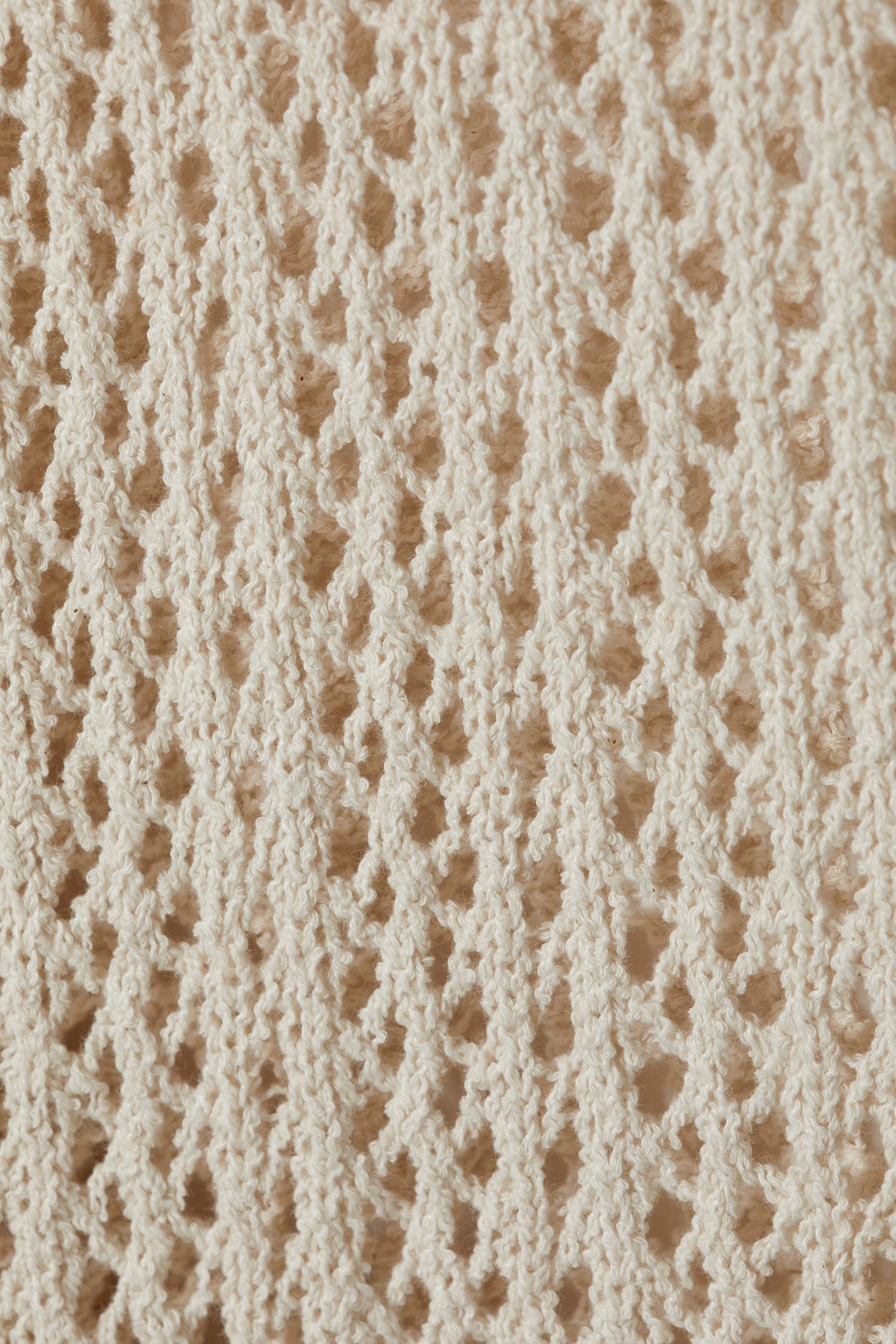 Dusty Light Mole - Loose Crochet Cardigan - 1