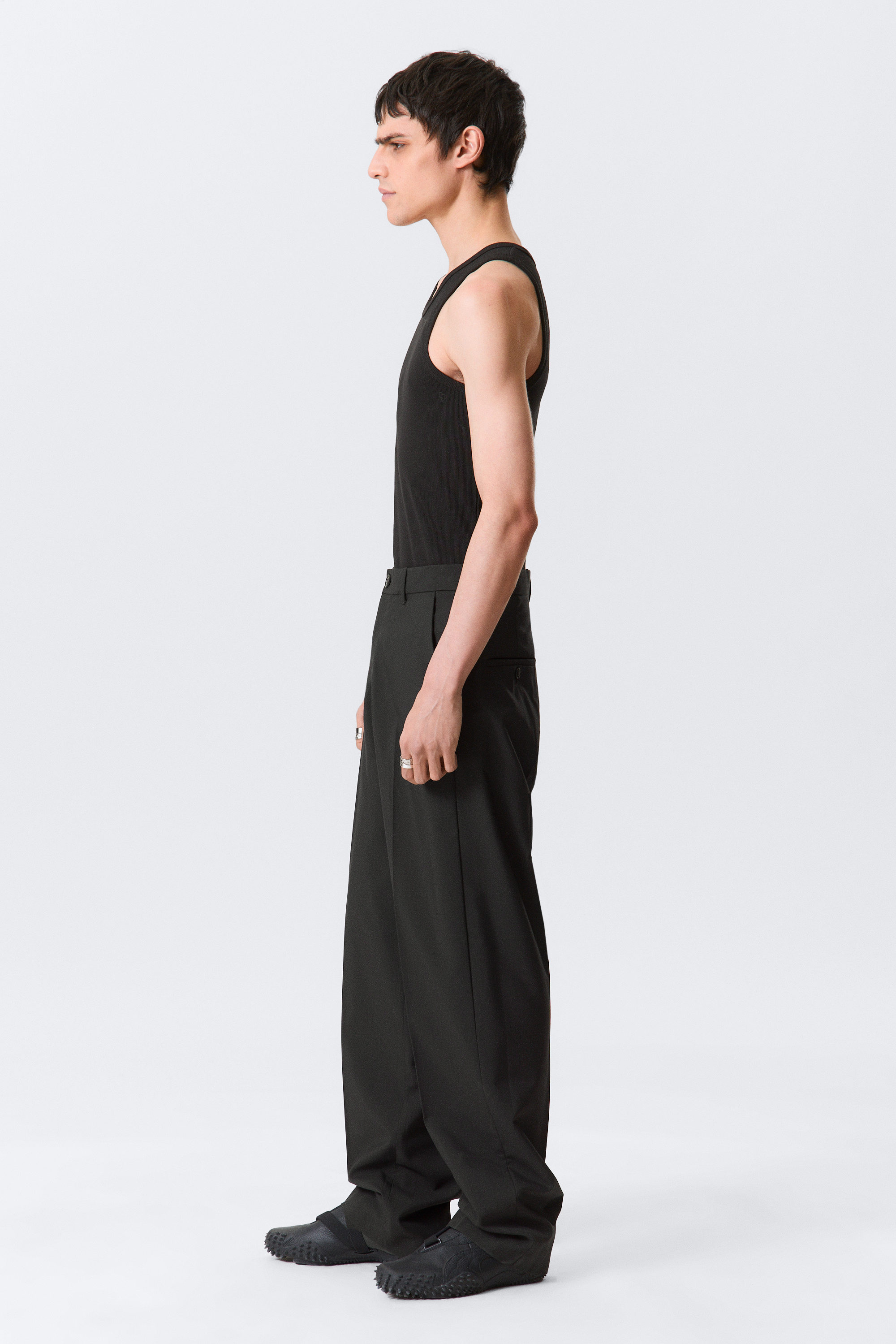 Black - Alessi Relaxed Suit Trousers - 2