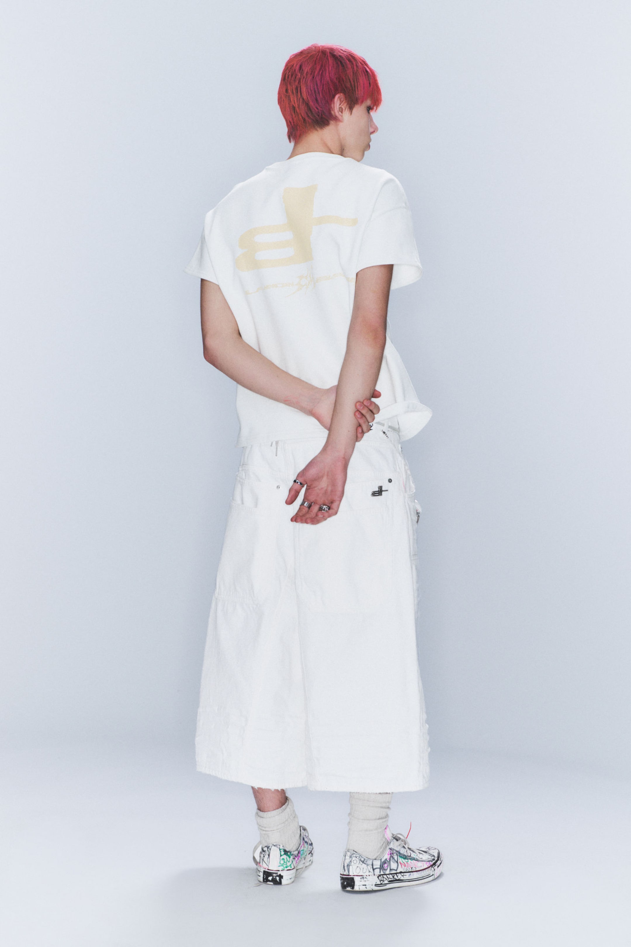 White - CM x LB Dunno White Unisex Carpenter Jorts - 7