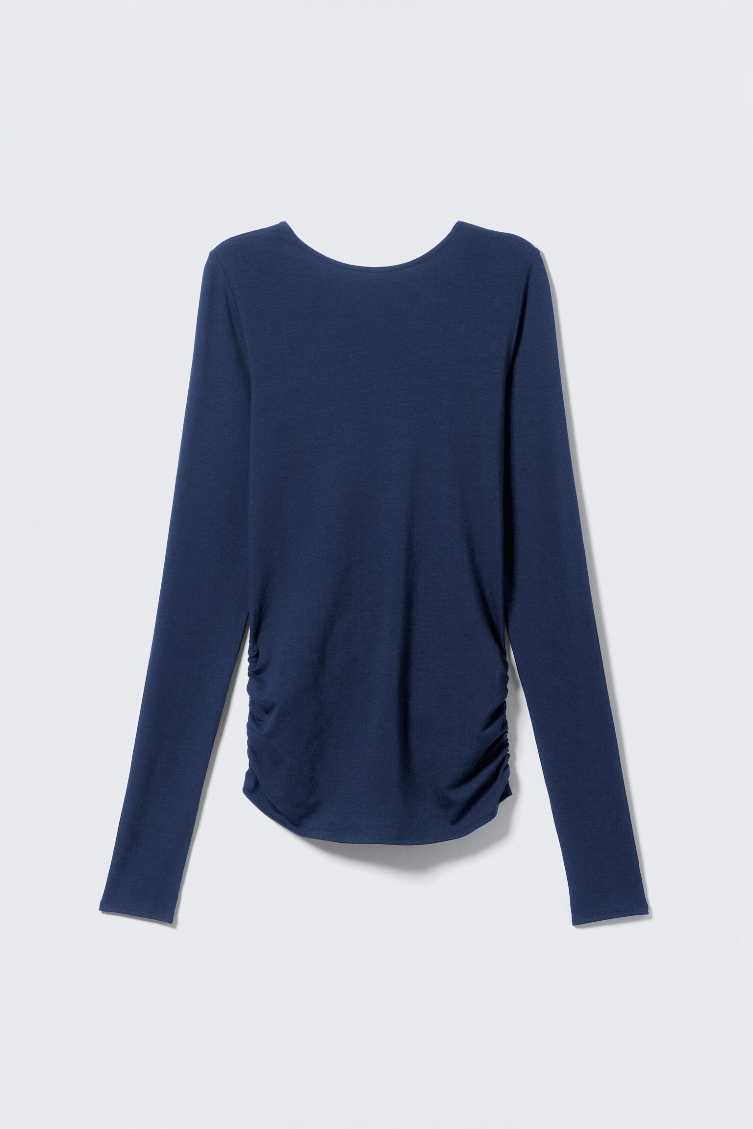 Top met lange mouwen en open rug - Donkerblauw/Zwart - 6