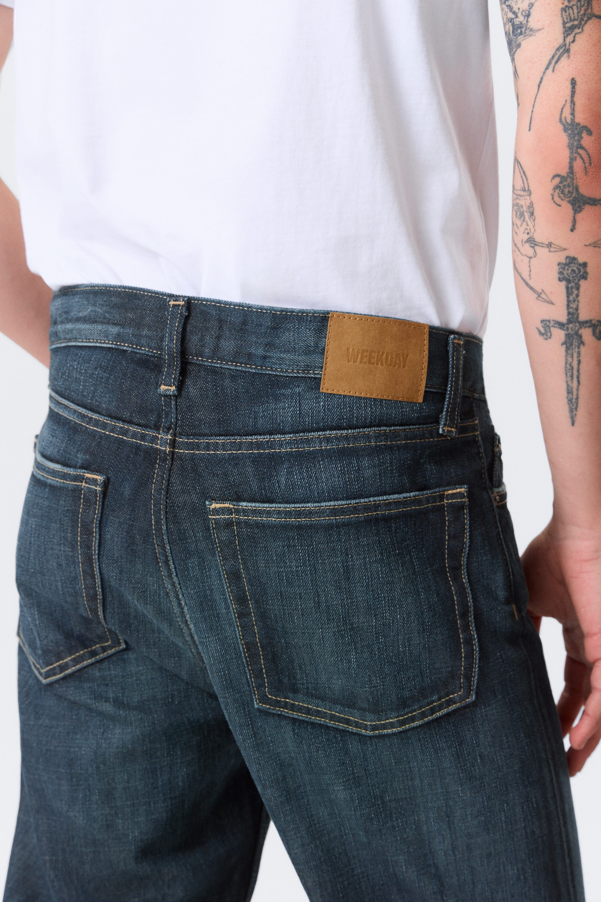 Deep Ocean Blue - Dunkelblau - Klean Mid Waist Regular Straight Leg Jeans - 4