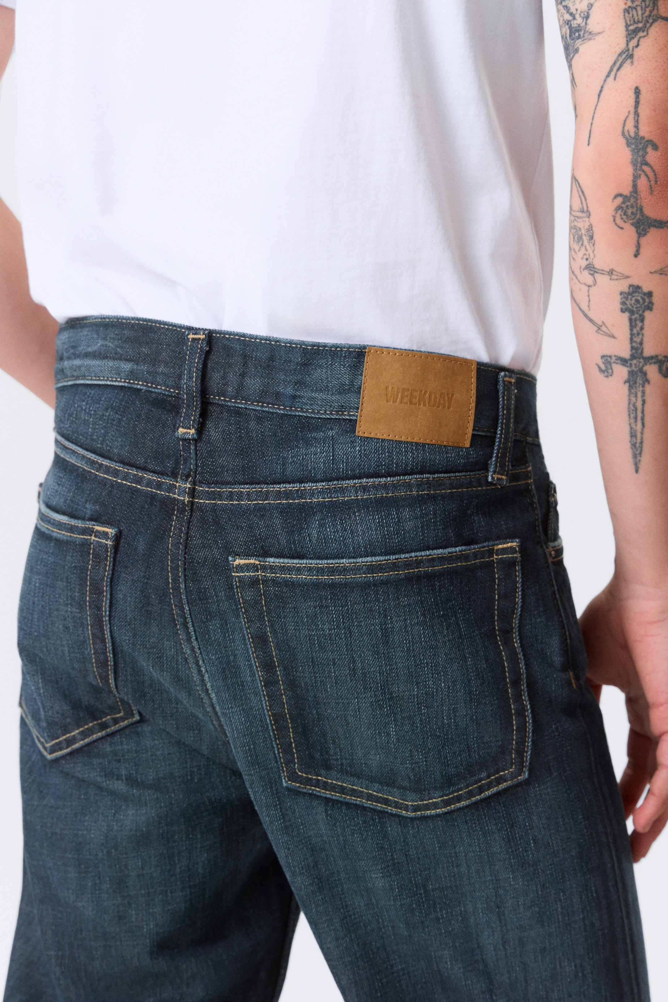 Deep Ocean Blue - Dunkelblau - Klean Mid Waist Regular Straight Leg Jeans - 4