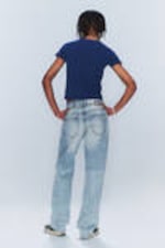 Hellblau - Anti – Unisex-Jeans mit niedrigem Bund - 7