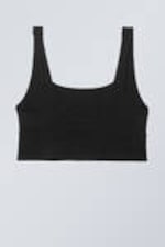 Svart - Soul mjuk scoop-neck BH - 1