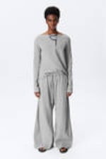 Dimgrå - Motion Low Waist Cotton Trousers - 1