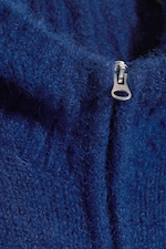 Blue Melange - Knitted zip hoodie - 1