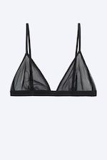 Black Mesh - Soft Triangle bra - 0