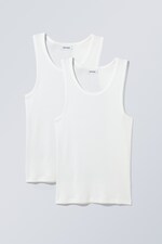Weiß - Tanktops Standard 2er-Pack - 0