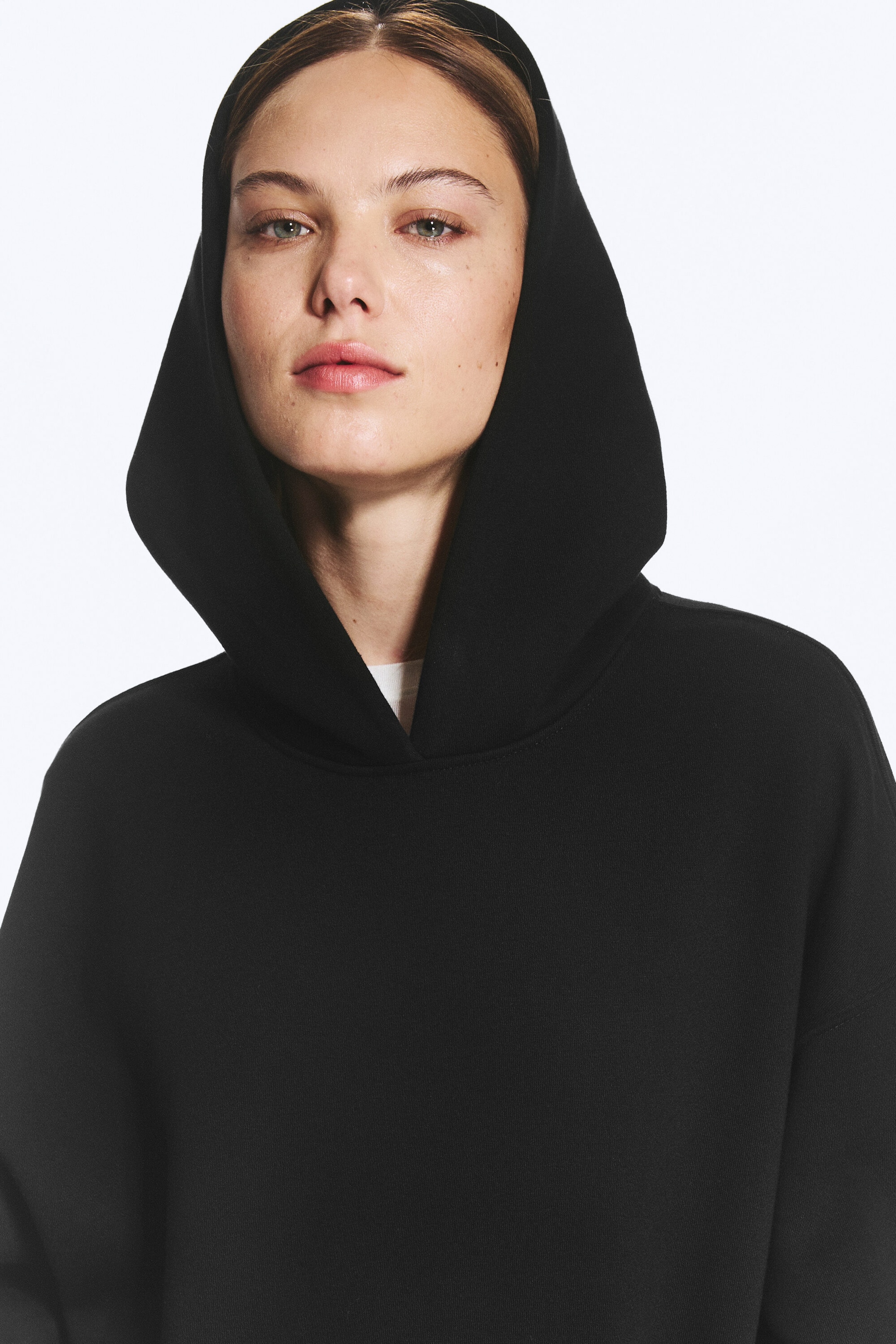 Svart - Tung oversized hoodie - 2