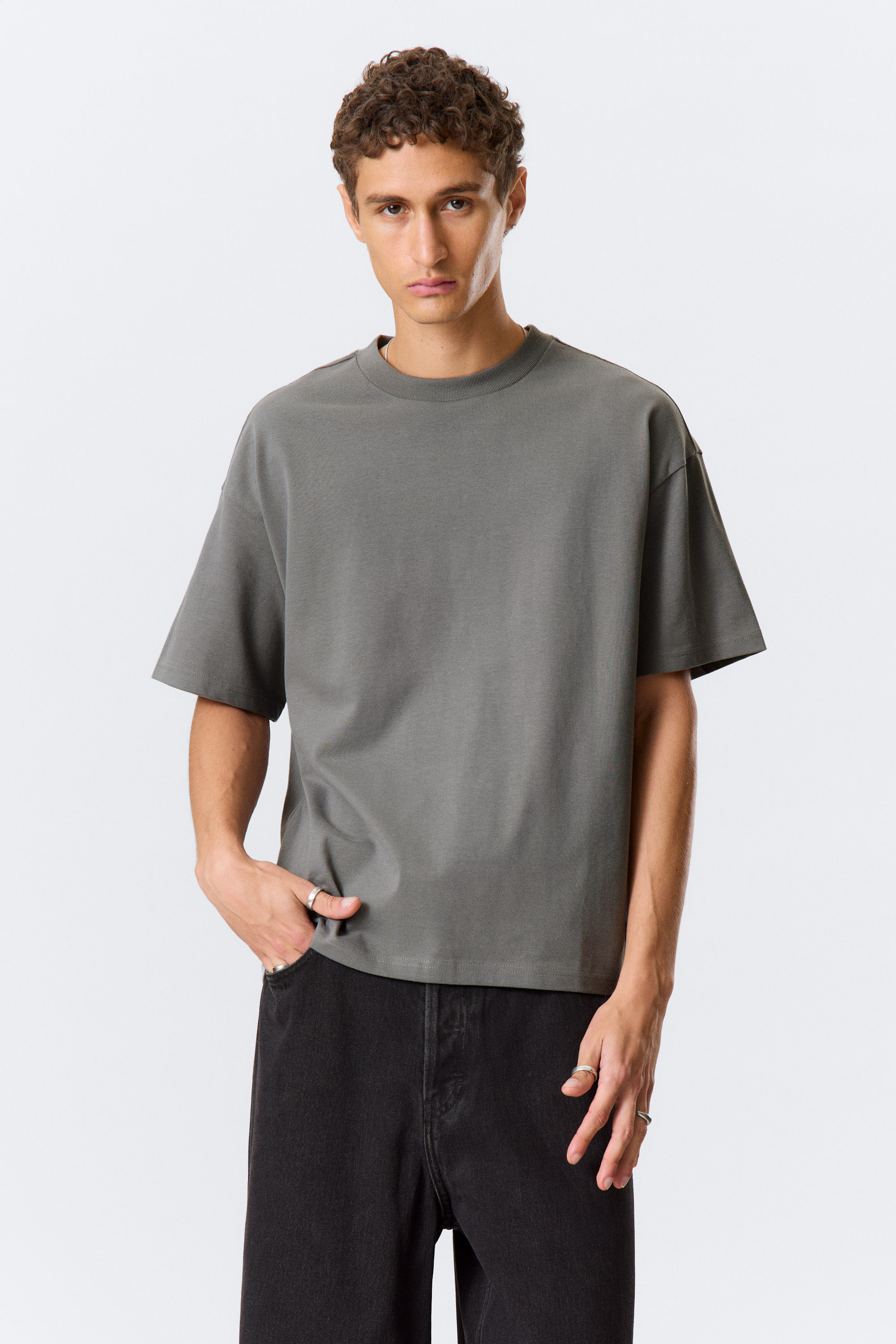 Dusty Grey - Great Boxy Heavyweight T-Shirt - 1