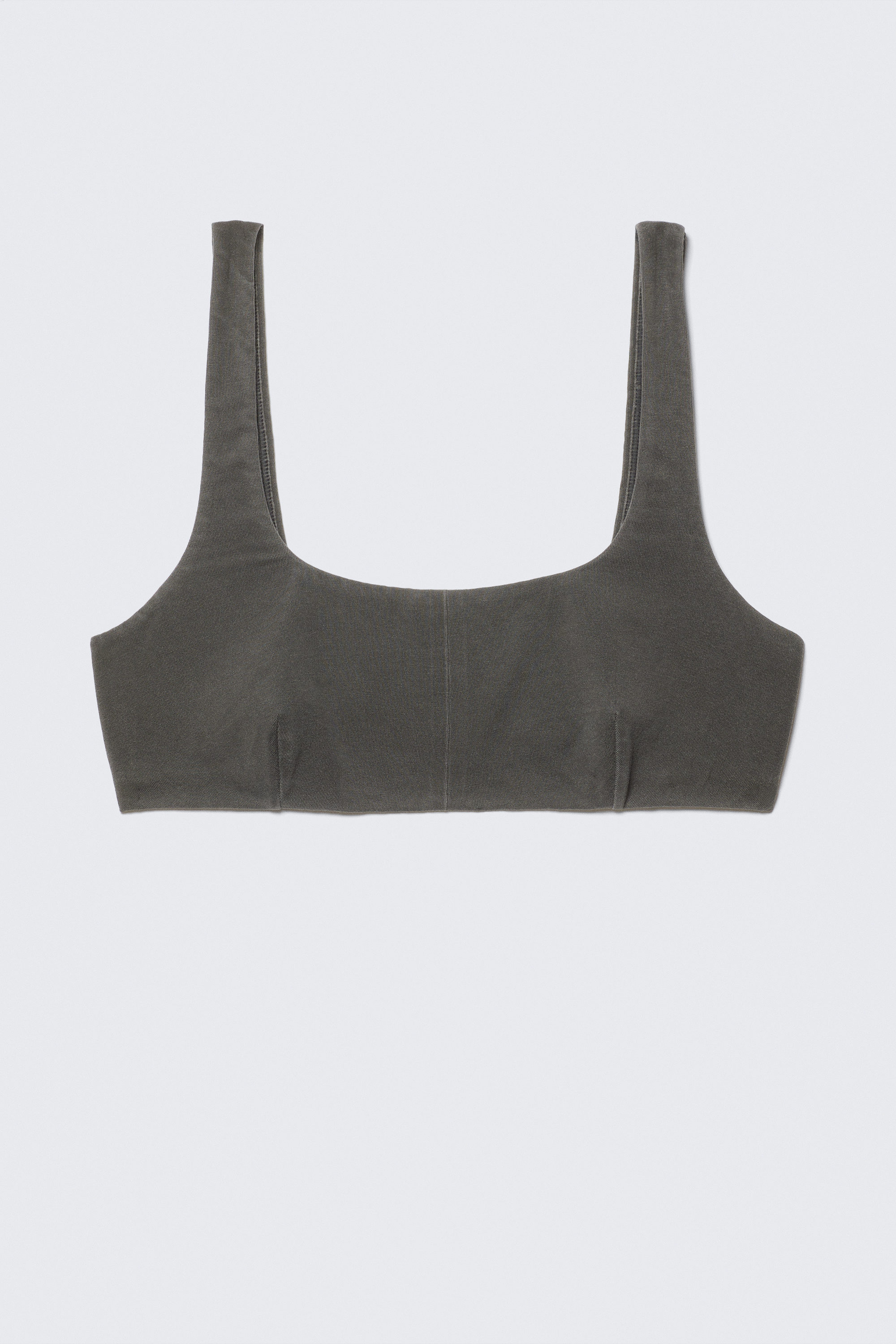 Washed Black - Washed Scooped Soft Bra - 2