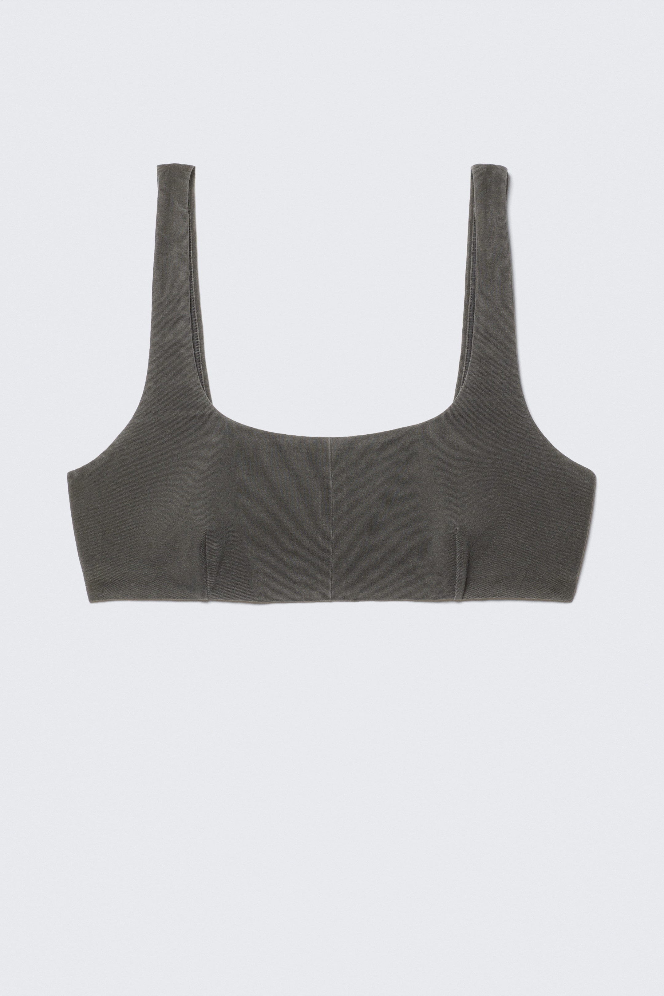 Washed Black - Washed Scooped Soft Bra - 2