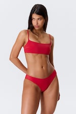Bright Red - Scoop Bikini Bottoms - 0