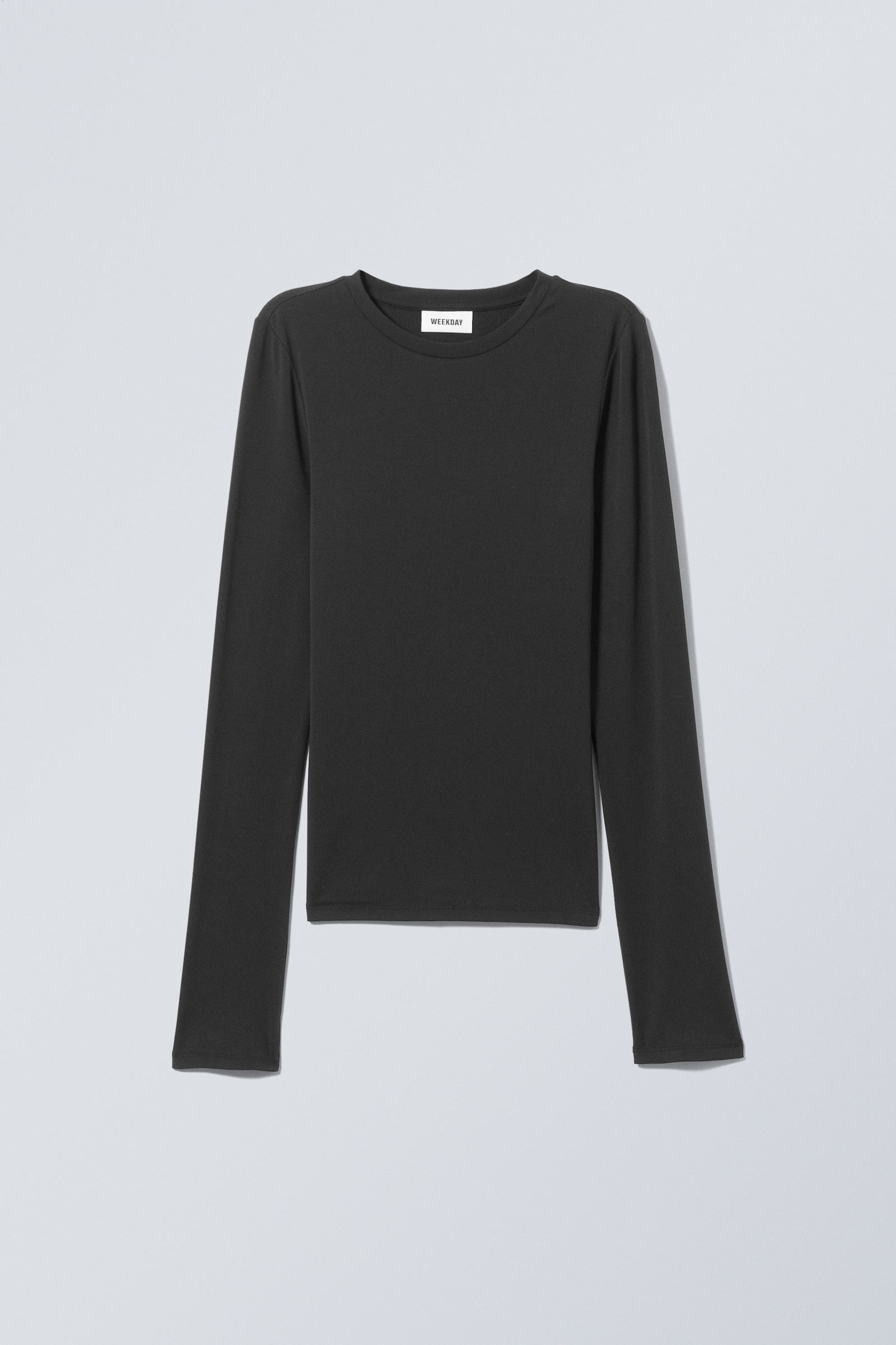 Black - Soft Brushed Long Sleeve Top - 1