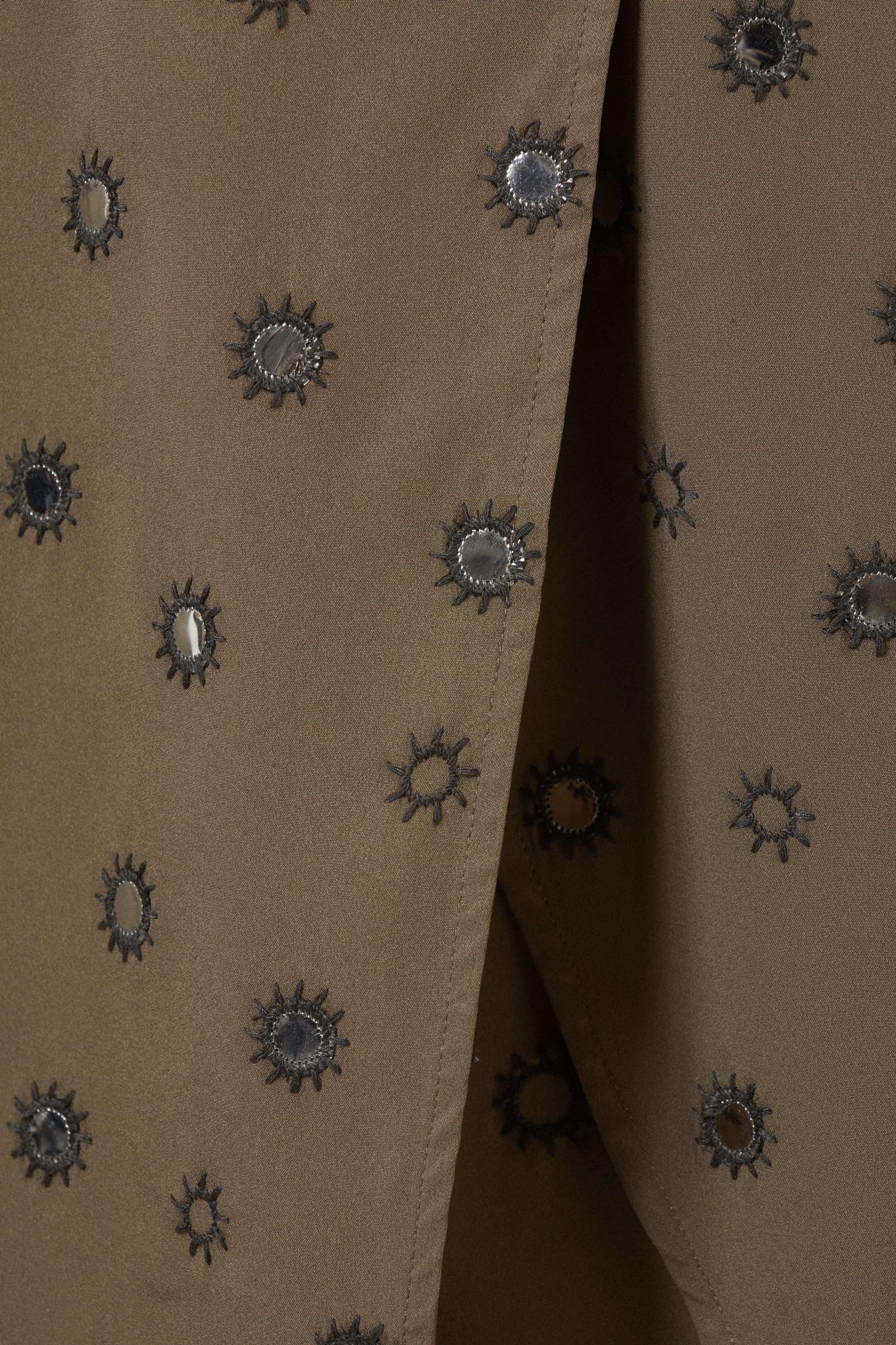 Dark Mole - Sequin Wrap Midi Skirt - 2