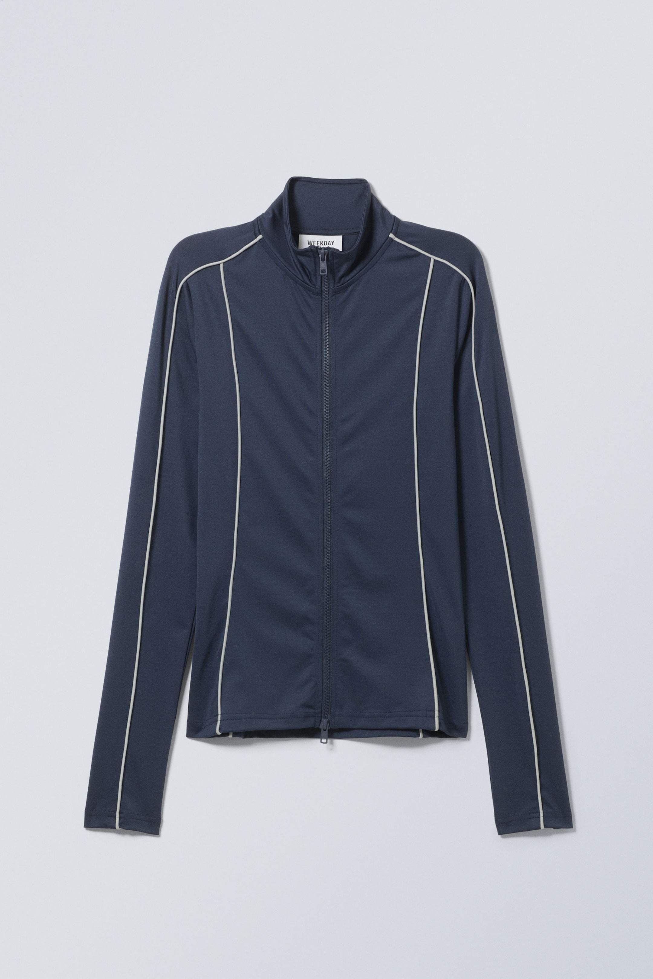 Dark Blue - Lionella Piping ZIp Longsleeve - 1