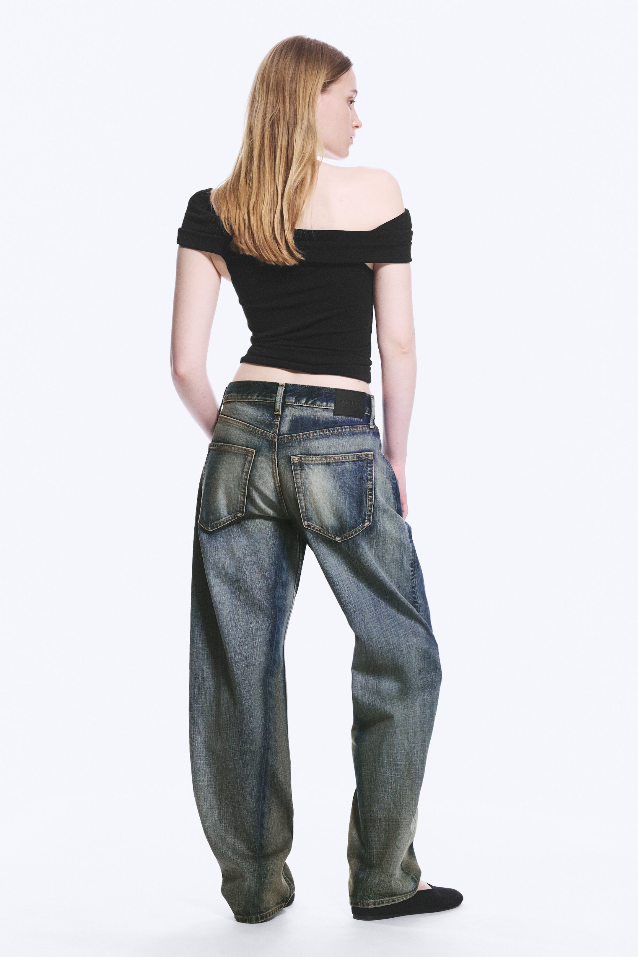 Laser Blue - Bleu moyen - Jean unisexe ample taille mi-haute jambes Barrel Nebula - 5