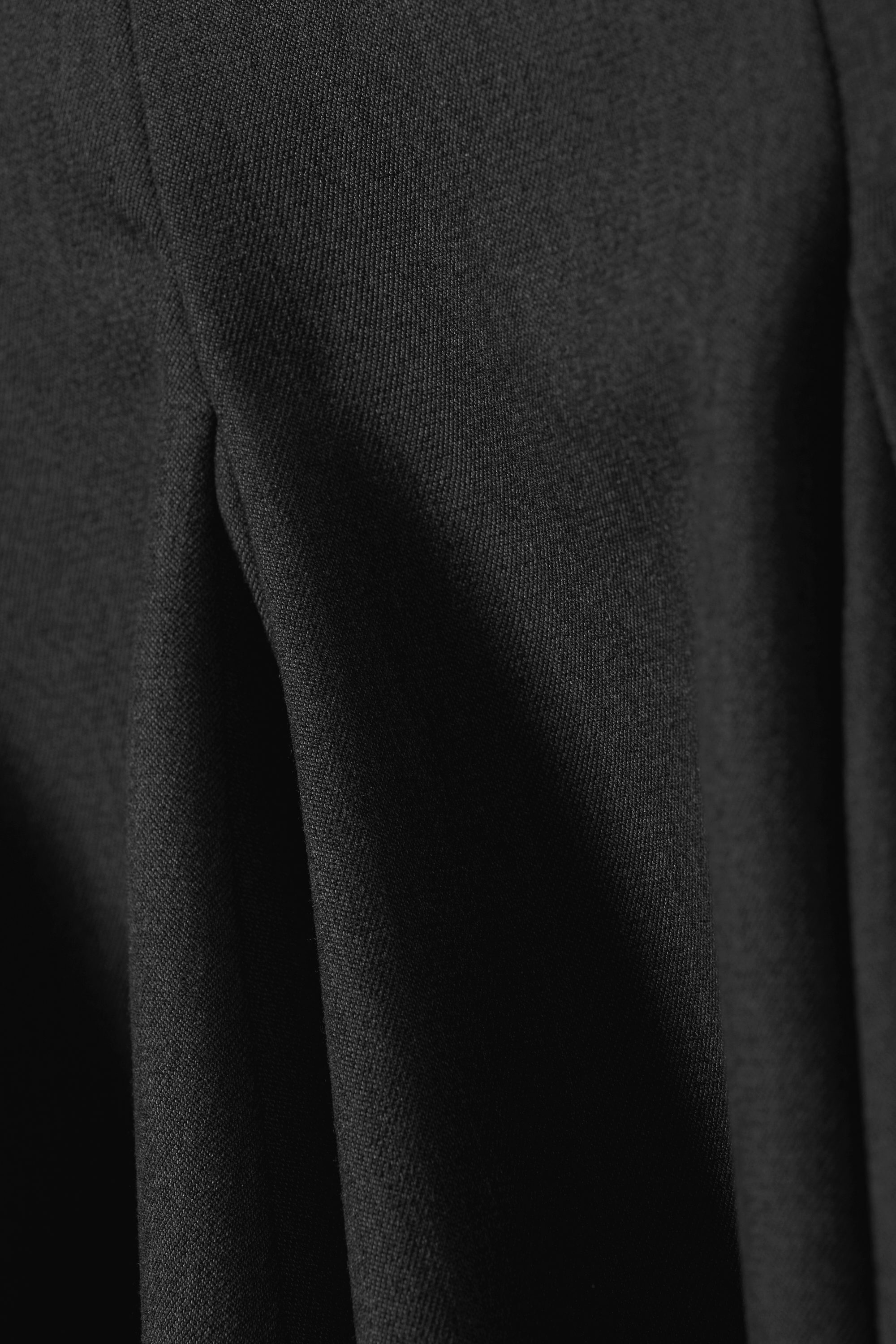 Dark Grey - Low Rise Flared Knee-Length Suiting Skirt - 4