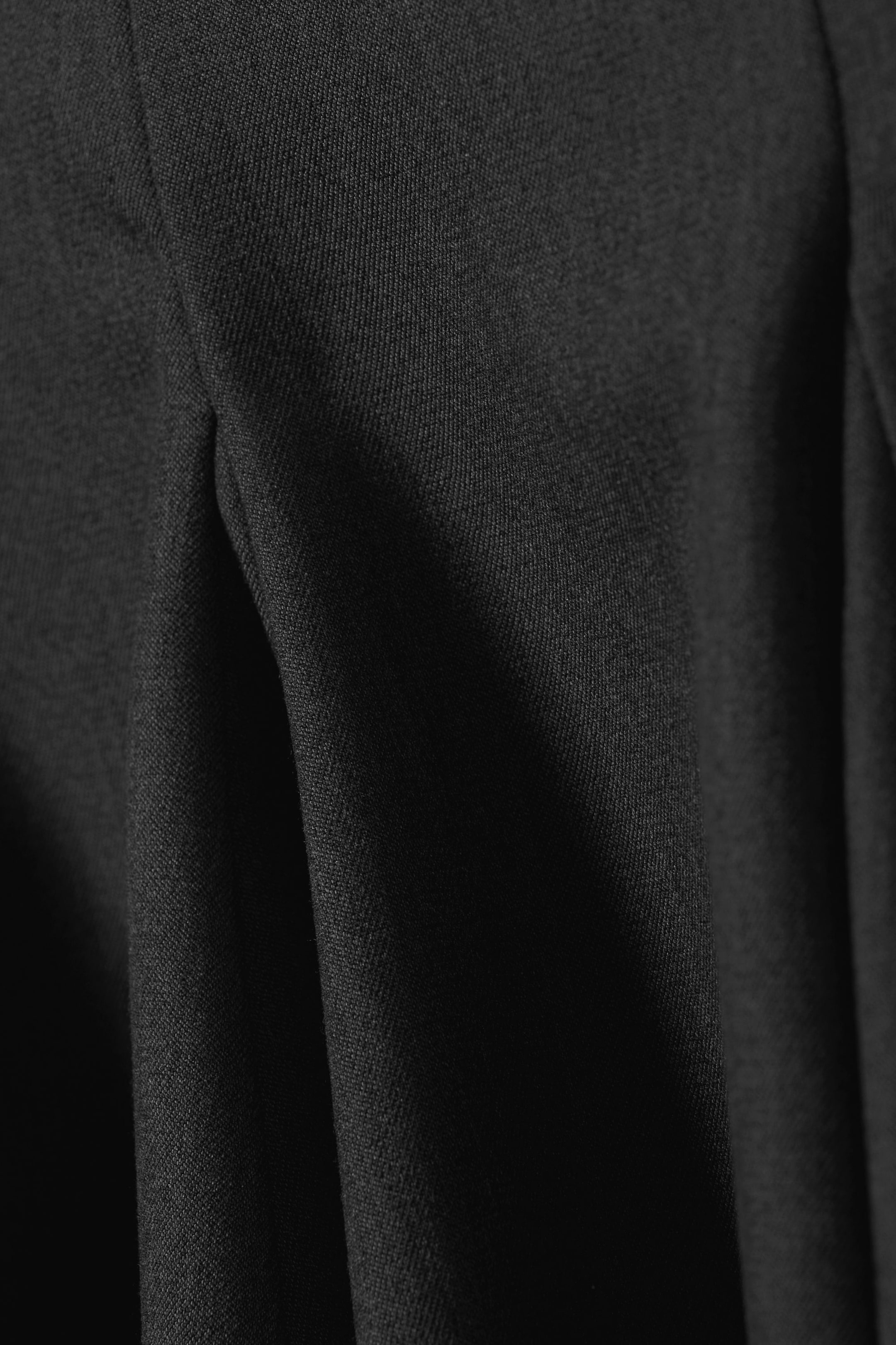 Dark Grey - Low Rise Flared Knee-Length Suiting Skirt - 4