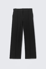 Black - Low Rise Straight Suiting Trousers - 4