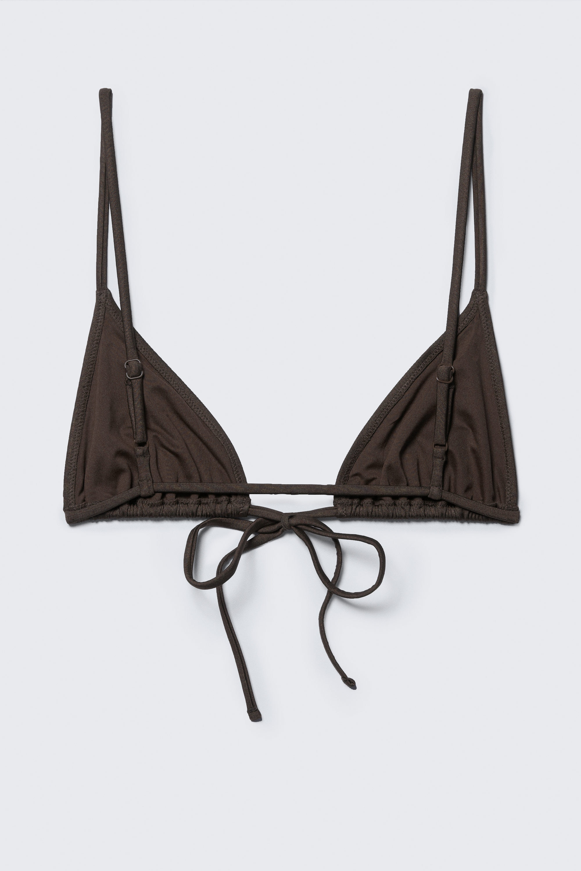 Dark Brown - Triangle Bikini Top - 1