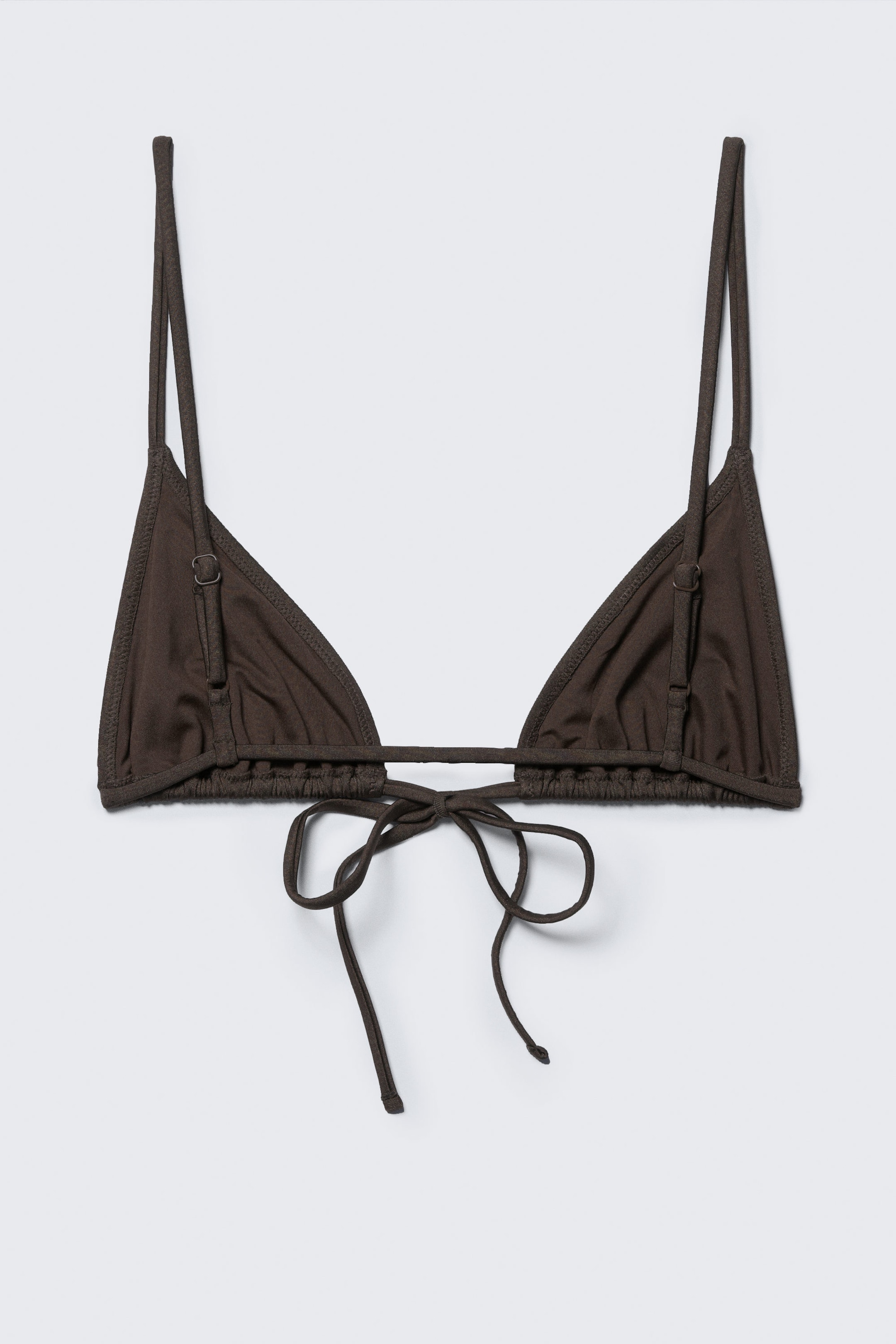 Dark Brown - Triangle Bikini Top - 4