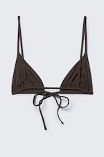 Dark Brown - Triangle Bikini Top - 4