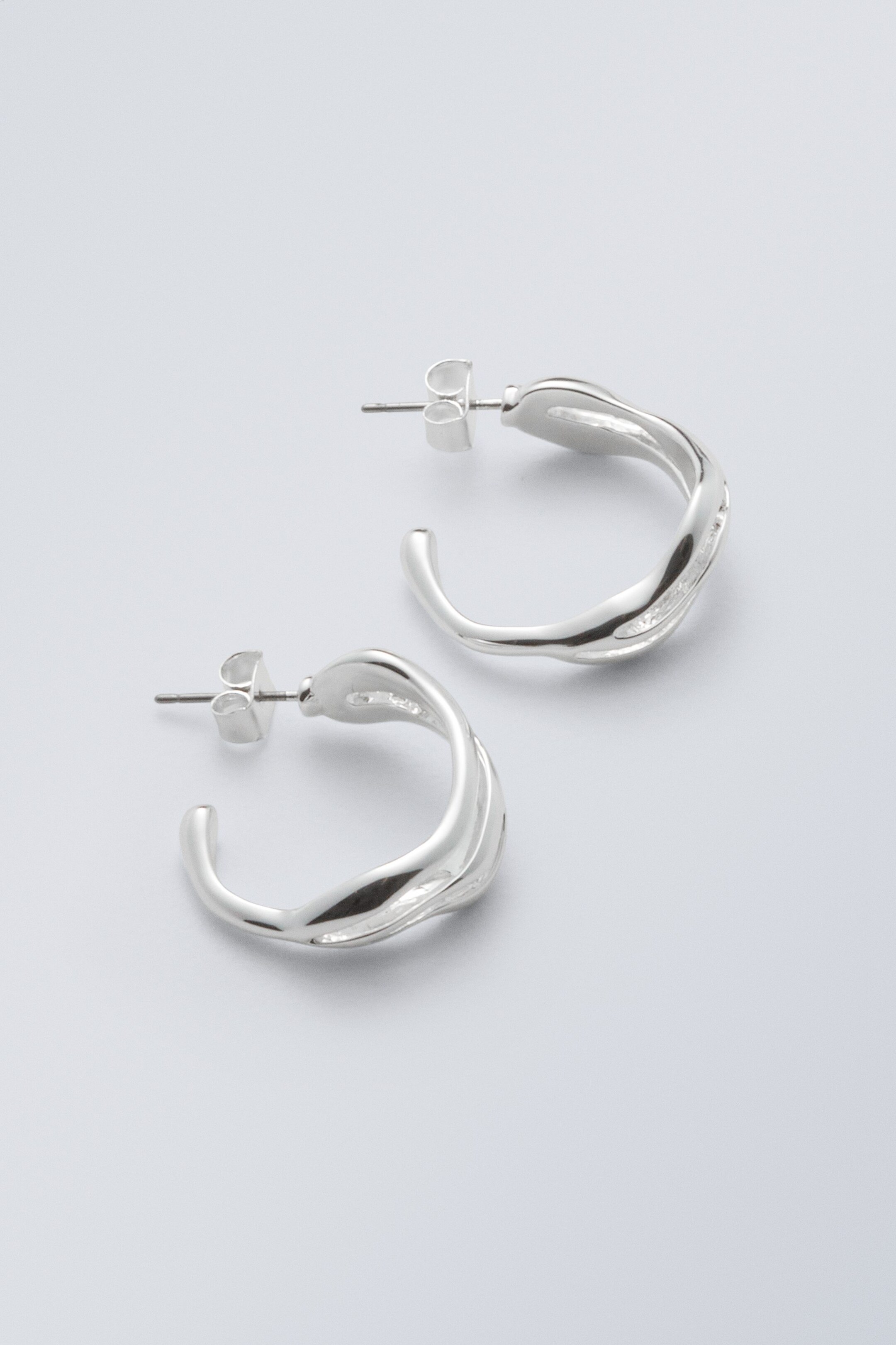 Silver - Lexi Hoop Earrings - 0