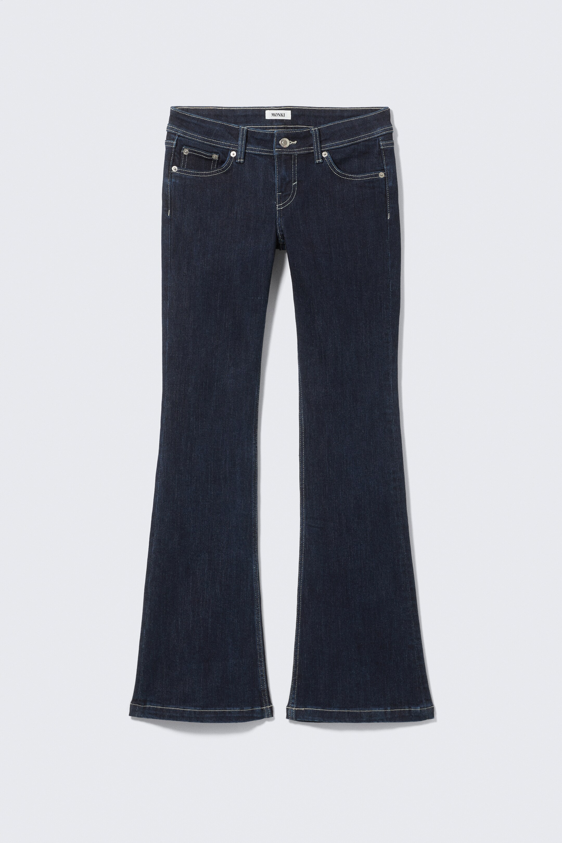 Zobacz większy obraz: Low Rise Slim Flared Leg Jeans - Blue Rinse - Ciemnoniebieski - ONA | H&M PL 1