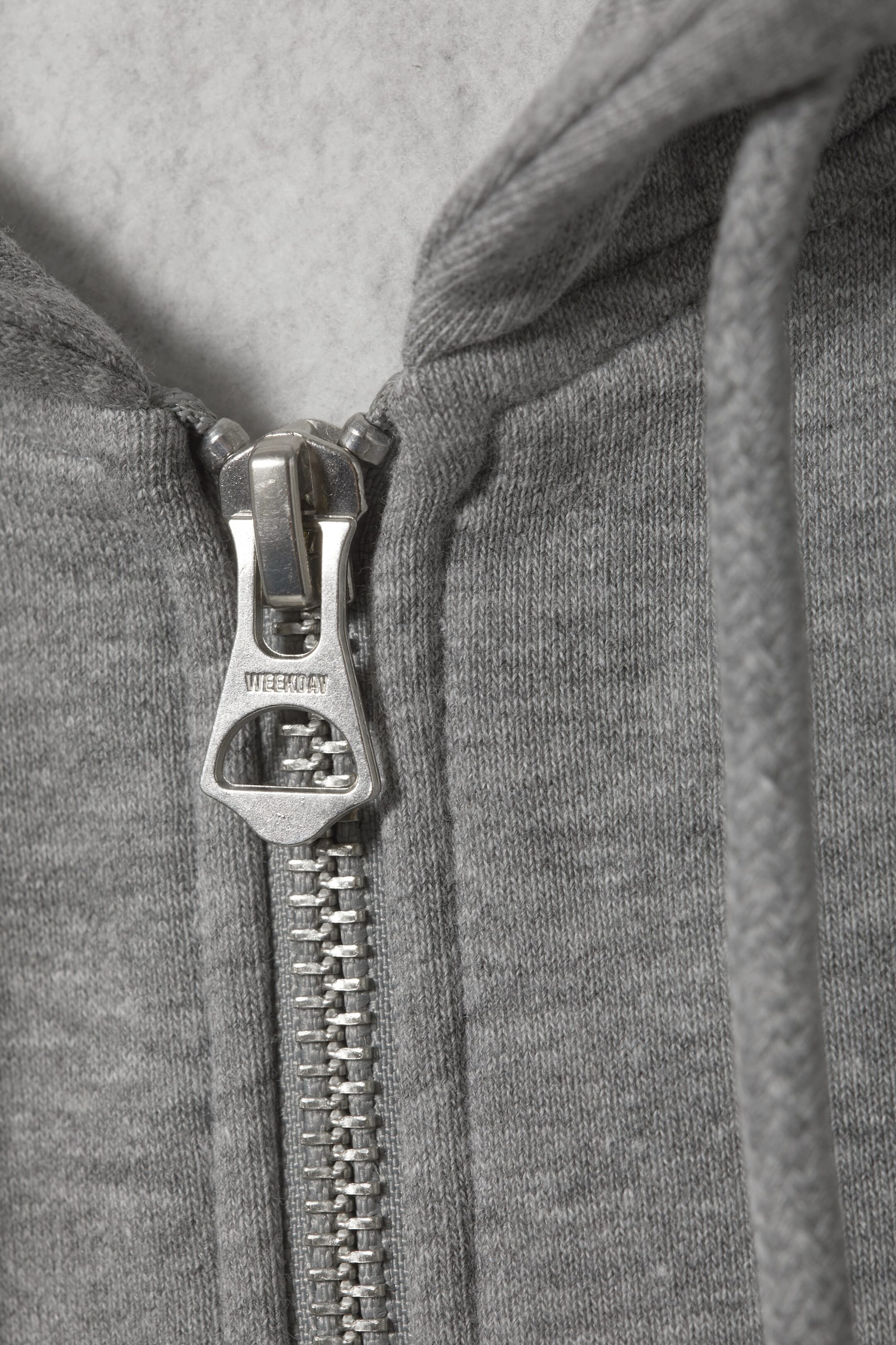 Grey - Standard Midweight Zip Hoodie - 1