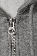 Grey - Standard Midweight Zip Hoodie - 1