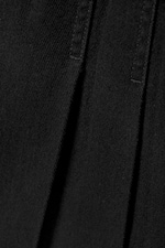 Zwart - Geplooide mini-jurk met ceintuur - 7