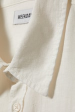 White - Oversized Linen Shirt - 1