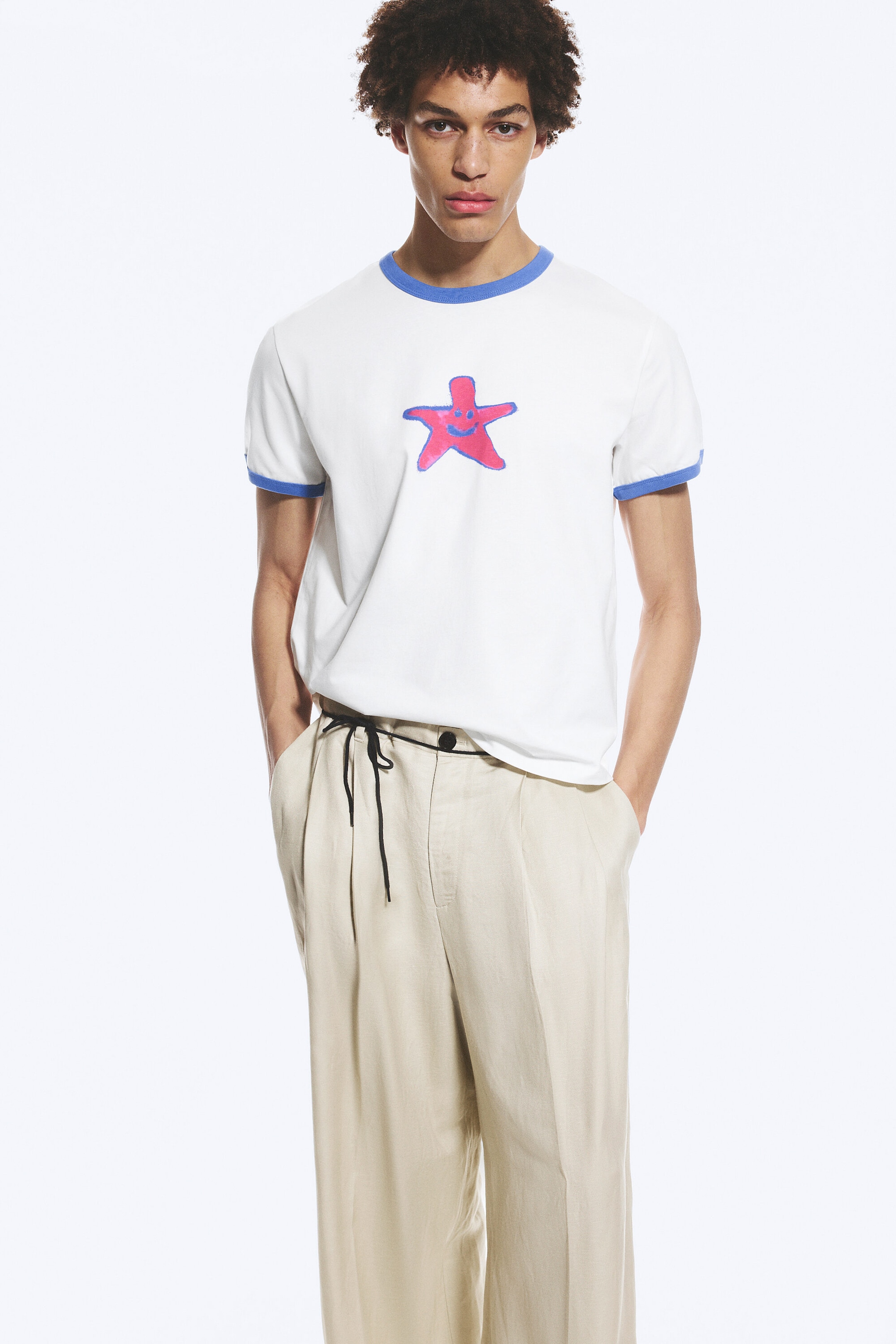 Vit - Star - Grafisk t-shirt - 0