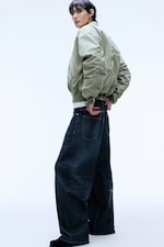 Dusty Khaki Green - Relaxed bomber jacket - 2