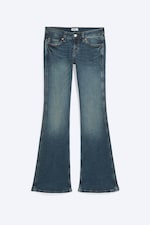 Strobe Blue - Dunkelblau - bambi y2k low waist flared slim zip pocket jeans - 7